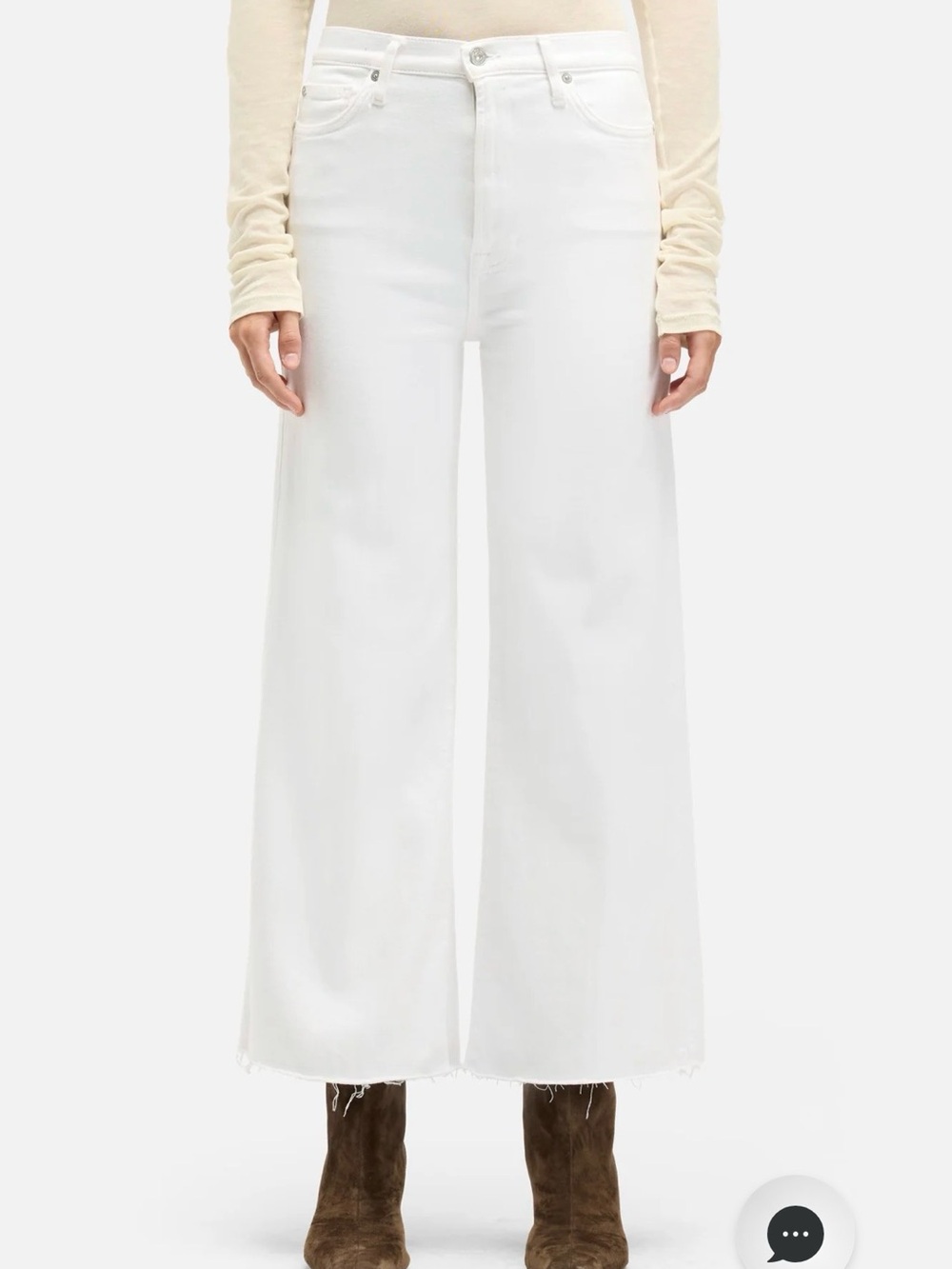 7 for All Mankind Ultra High Rise Cropped Jo - white size 27